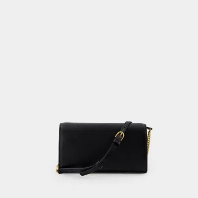Tory Burch Robinson Wallet On Chain -  - Leather - Black