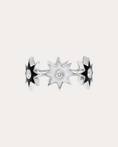Colette Jewelry Women's 18k Gold Enamel And Diamond Twinkle Star Ring In Black