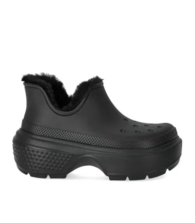 Crocs Stomp Lined Shorty Boots In Black