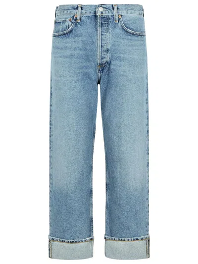Agolde Used Effect Fran Jeans In Blue