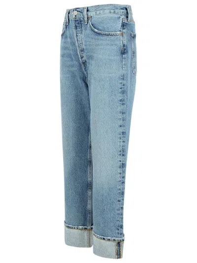 Agolde Used Effect Fran Jeans In Blue