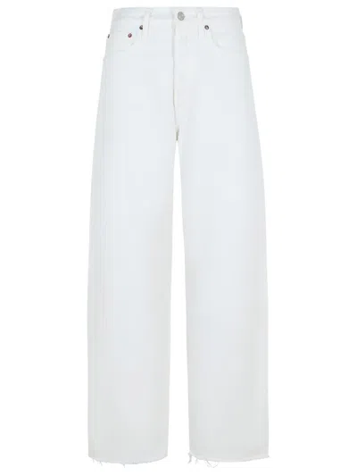 Agolde Ren High Rise Wide Leg Jeans In Tarte In White