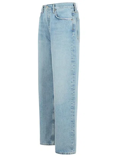 Agolde Lana Rigid Mid-rise Straight-leg Jeans In Blue