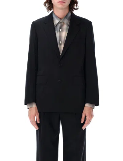 Auralee Black Light Wool Max Gabardine Blazer In Top Black