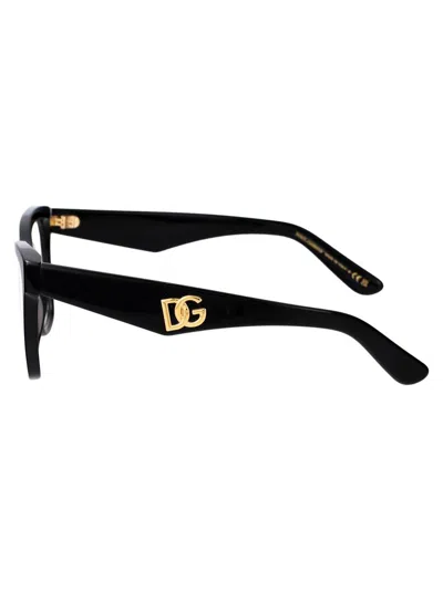 Dolce & Gabbana Square-frame Clear-lenses Glasses In 501 Black