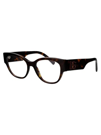 Dolce & Gabbana 52mm Butterfly Optical Glasses In Black