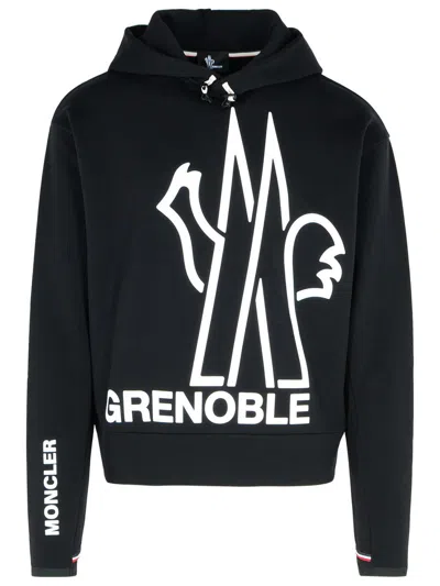 Moncler Logo Hoodie In Black