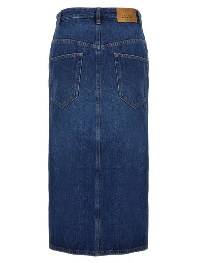 Isabel Marant Étoile Marant Etoile Vandy Denim Cotton Skirt In Blue