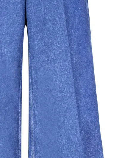 Marni Organic-cotton Wide-leg Jeans In Blue