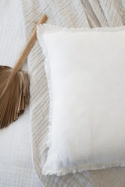 Anaya So Soft Linen Down-alternative Pillow In White