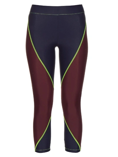 Laain Block-colour Cropped Performance Leggings In Navy