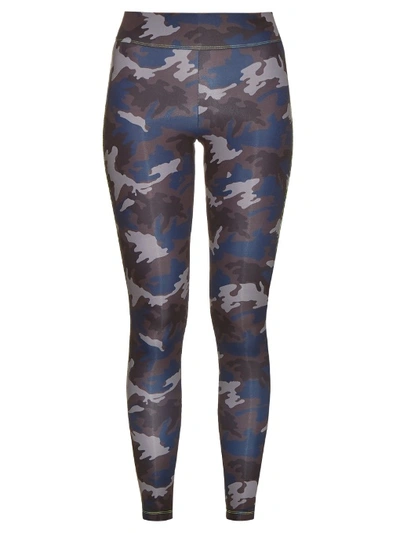 Laain Camouflage-print Performance Leggings In Tonal-grey And Navy Camouflage Print
