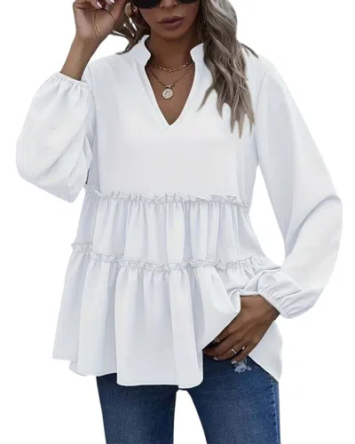 Linda Charm Blouse In White