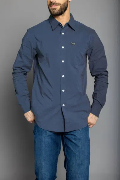Kimes Ranch Linville Long Sleeve Shirt In Dark Blue In Blue