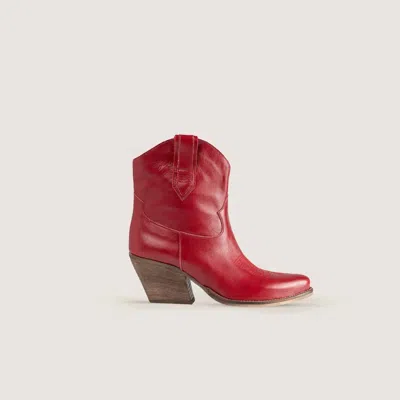 Kali Shoes Women's Texan Ankle Boots In Red In Red