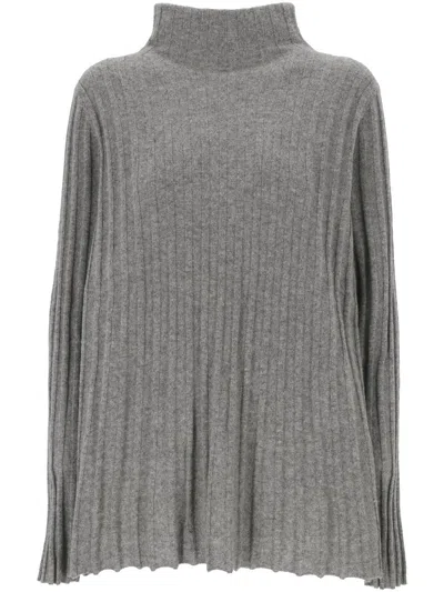 Hemisphere Ribbed Roll-neck Sweater In Multicolor