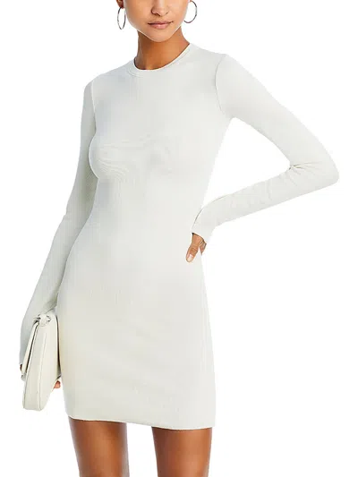 Cotton Citizen Verona Long Sleeve Mini Dress In Beige