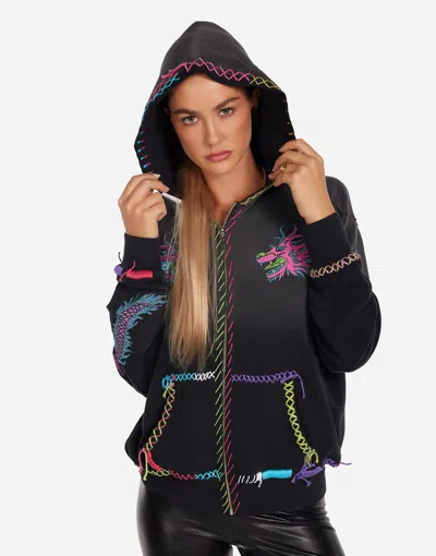 Lauren Moshi X Sofie X Vintage Pink Dragon In Jet Black Ombre
