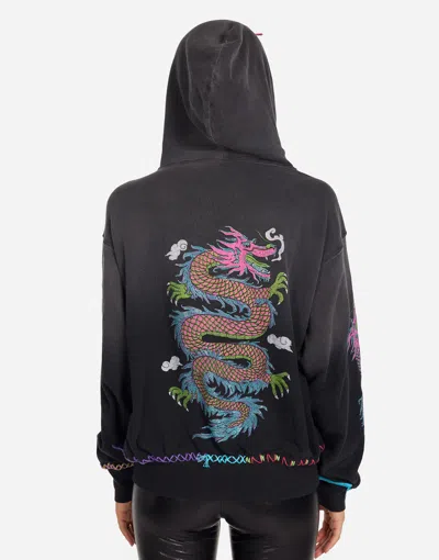 Lauren Moshi X Sofie X Vintage Pink Dragon In Jet Black Ombre