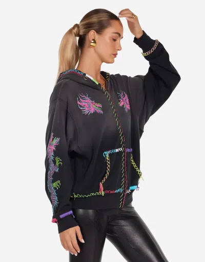 Lauren Moshi X Sofie X Vintage Pink Dragon In Jet Black Ombre