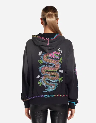 Lauren Moshi X Sofie X Vintage Pink Dragon In Jet Black Ombre