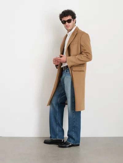 Alex Mill Abram Top Coat In Wool In Camel