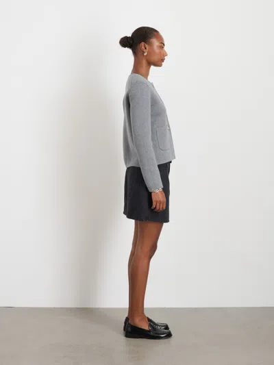 Alex Mill Ange Mini Skirt In Black Denim In Washed Black