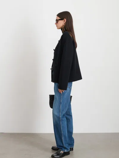 Alex Mill Aubrey Sweater Jacket In Merino Wool In Black