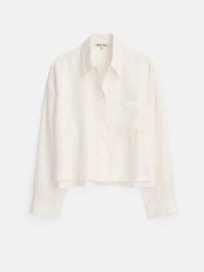 Alex Mill Cropped Gemma Shirt In Ivory
