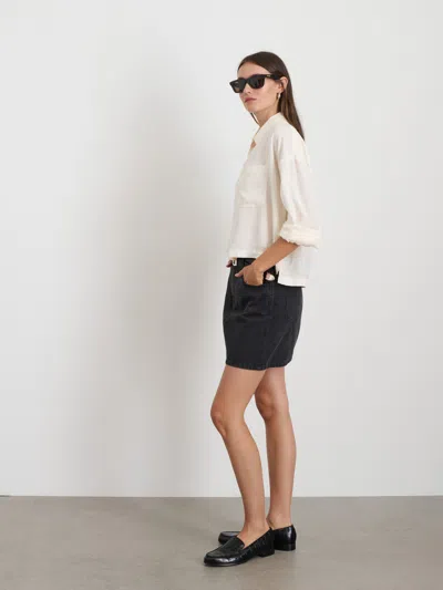 Alex Mill Cropped Gemma Shirt In Ivory