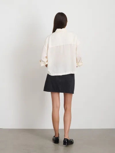 Alex Mill Cropped Gemma Shirt In Ivory