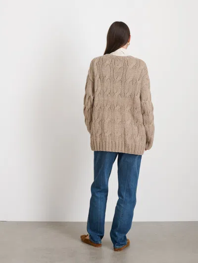 Alex Mill Dayana Cardigan In Alpaca In Heather Camel