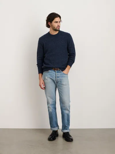 Alex Mill Donegal Merino Wool-blend Sweater In Navy