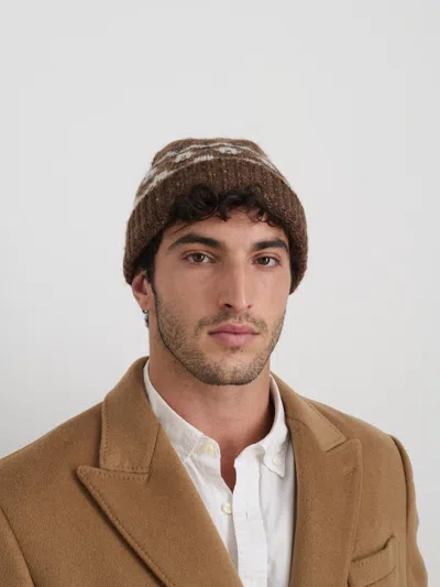 Alex Mill Fairisle Beanie In Brown