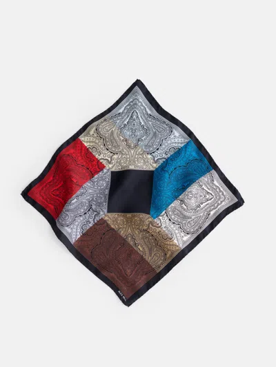 Alex Mill Italian Diamond Paisley Scarf In Silk In Multi