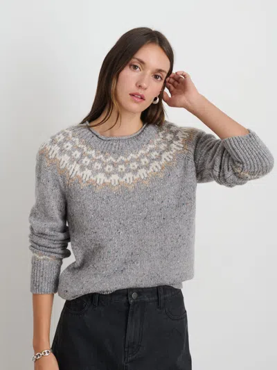 Alex Mill Jaime Fairisle Sweater In Heather Grey