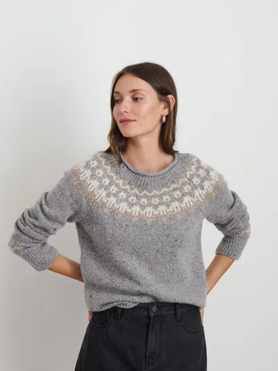 Alex Mill Jaime Fairisle Sweater In Heather Grey