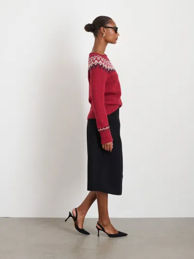 Alex Mill Jaime Fairisle Sweater In Red