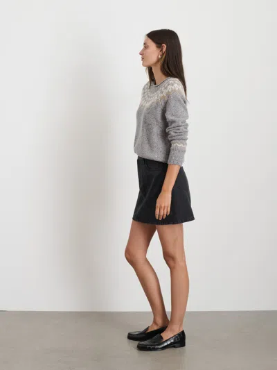 Alex Mill Jaime Fairisle Sweater In Heather Grey