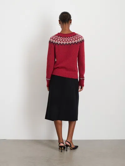 Alex Mill Jaime Fairisle Sweater In Red