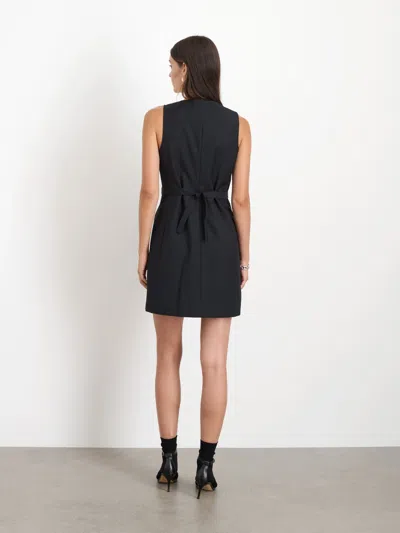 Alex Mill Jane Vest Dress In Wool Blend In Rich Black
