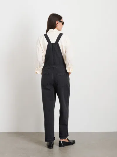 Alex Mill Lili Overall In Black Denim In Washed Black