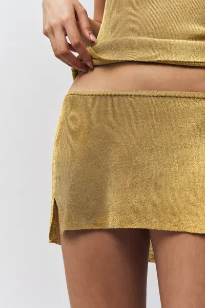 Danielle Guizio Ny Jewels Skirt In Gold