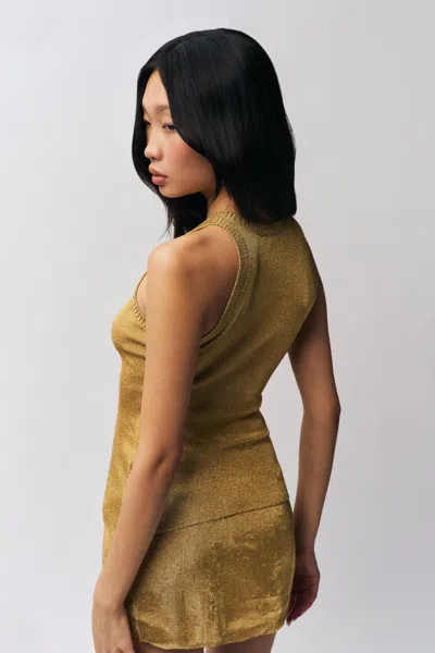 Danielle Guizio Ny Jewels Skirt In Gold