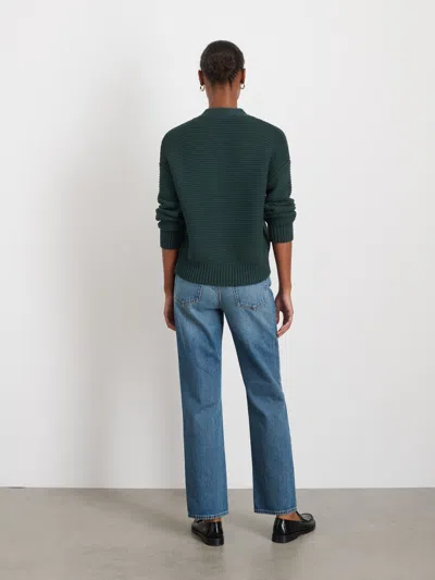 Alex Mill Nico Chunky Cardigan In Dark Spruce