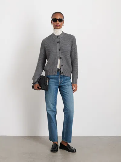 Alex Mill Nico Cardigan In Cotton In Heather Grey