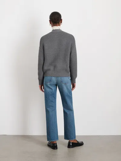 Alex Mill Nico Cardigan In Cotton In Heather Grey