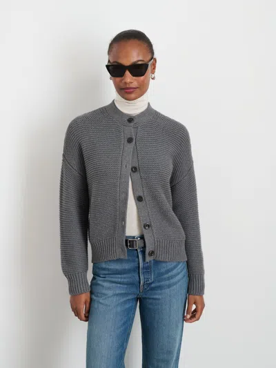 Alex Mill Nico Cardigan In Cotton In Heather Grey