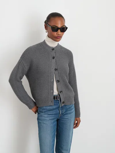 Alex Mill Nico Cardigan In Cotton In Heather Grey