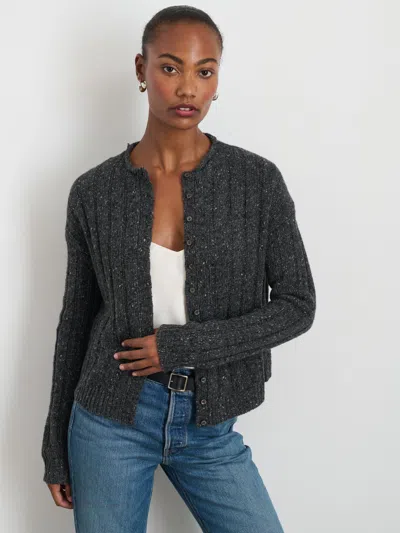 Alex Mill Reese Cardigan In Donegal In Charcoal